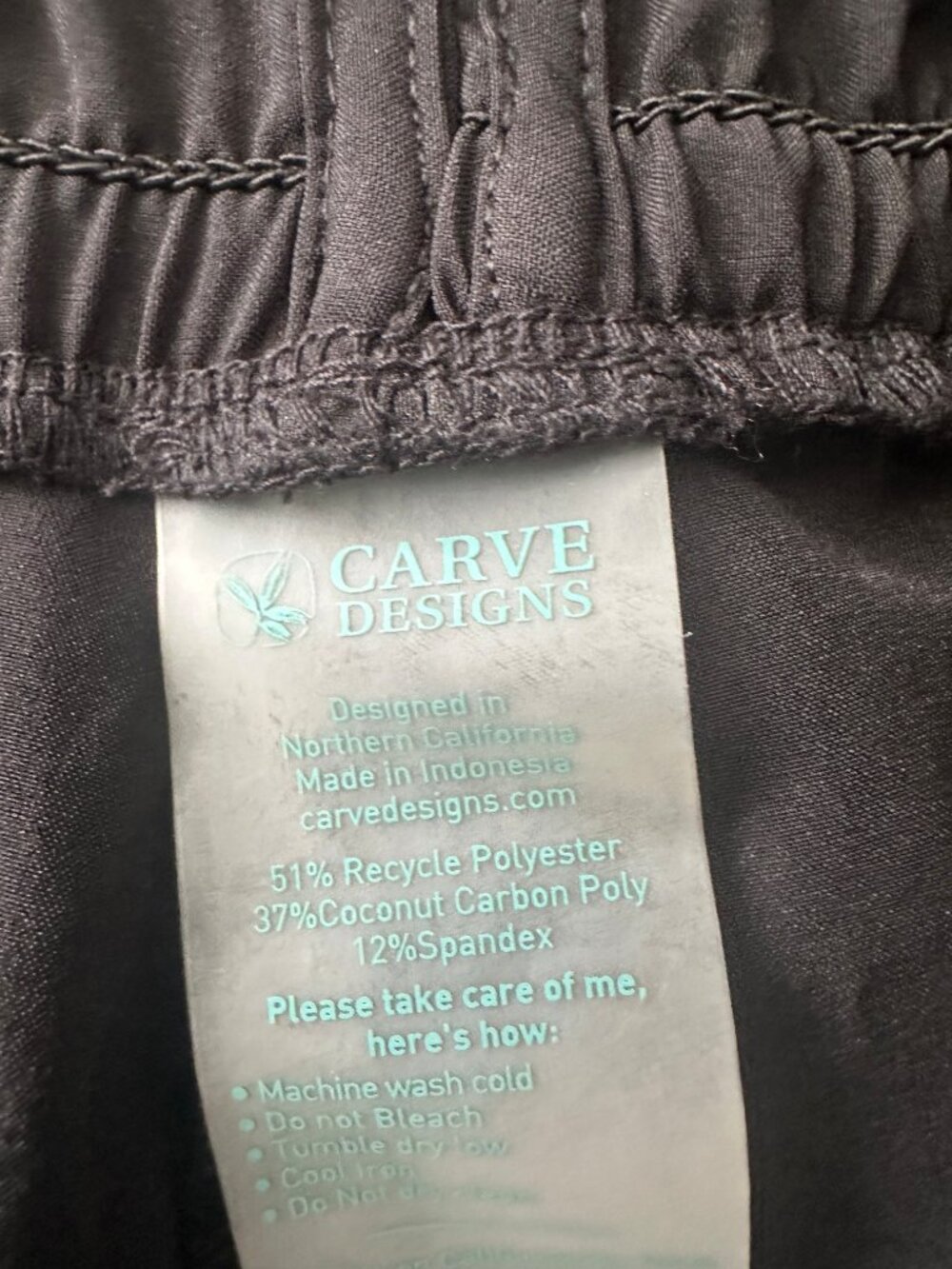Carve Design Bali Board Shorts High Waisted Black Size Medium NWOT - Picture 7 of 10